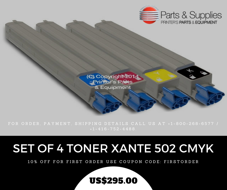 Set of 4 Toner Xante 502 CMYK